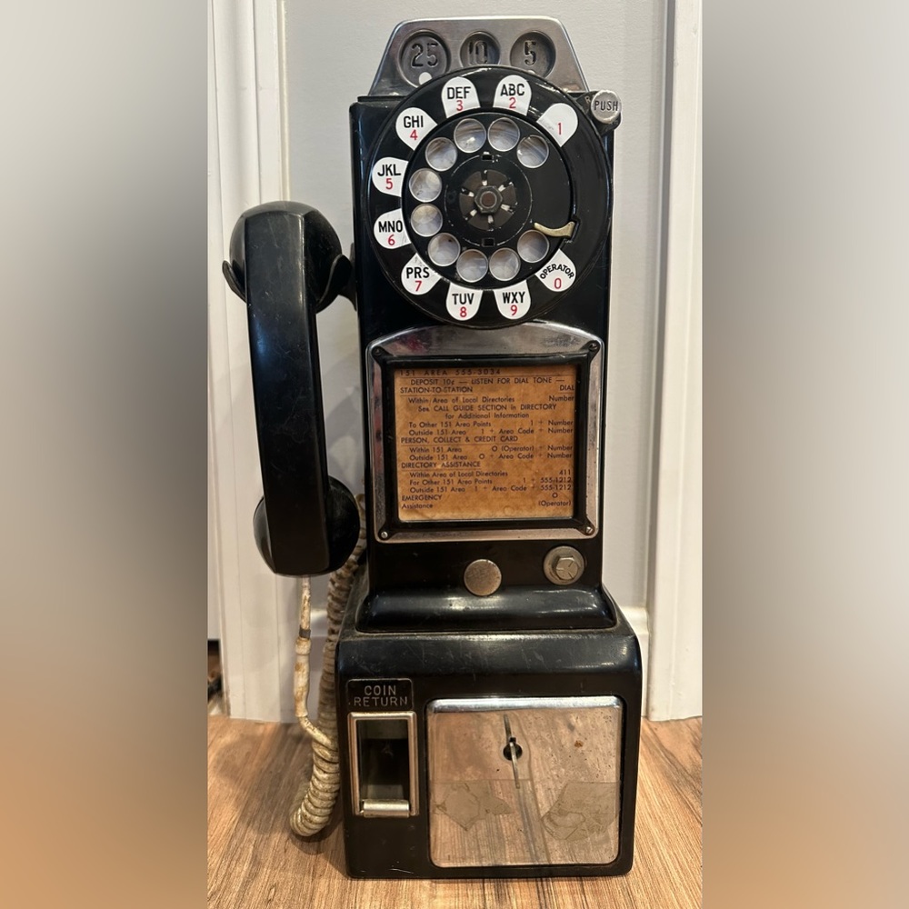 Vintage Coin Operated Pay Phone